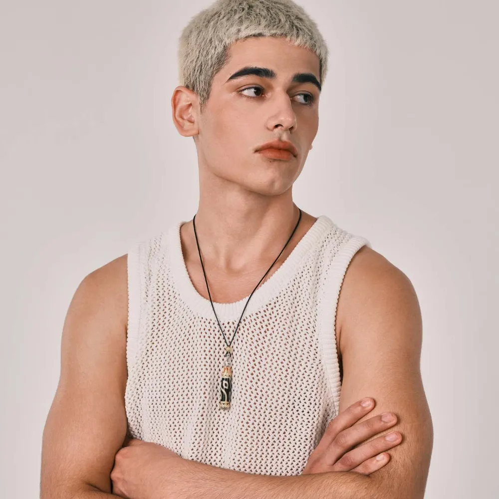 Four-Eye Dzi Bead Jewelry Inlaid with Diamonds & Zircons, Gold and Silver Plated - Boost Career & Fortune, Tibetan-Inspired Light Luxury Accessory