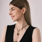 Tibetan Prayer Wheel Jewelry - Dzi Bead & Diamond Inlaid, Gold and Silver Plated - Wisdom Blessing, Health & Longevity Wishes