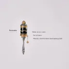 Tibetan Prayer Wheel Jewelry - Dzi Bead & Diamond Inlaid, Gold and Silver Plated - Wisdom Blessing, Health & Longevity Wishes