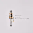 Tibetan Prayer Wheel Jewelry Inlaid with Three-Eye Dzi Bead & Diamond | Gold-Silver Plated | Wisdom, Health, Wealth Triple Blessing Amulet