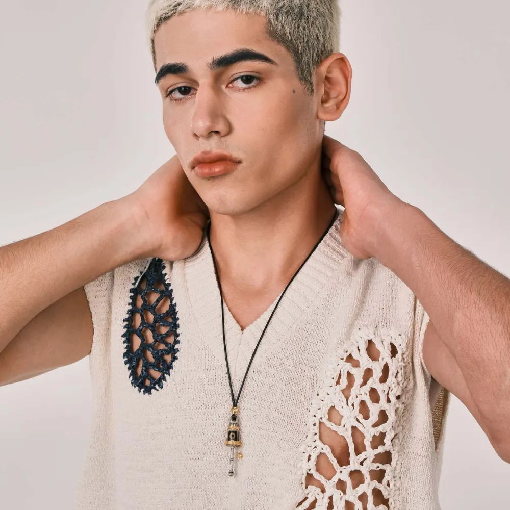 Tibetan Prayer Wheel Jewelry Inlaid with Three-Eye Dzi Bead & Diamond | Gold-Silver Plated | Wisdom, Health, Wealth Triple Blessing Amulet