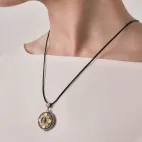 Single-Eye Dzi Bead Gau Box Pendant, Inlaid with White/Blue/Red Diamonds, Gold & Silver Plated, Protective Amulet with Storage Function