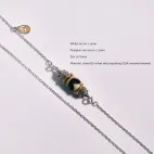 Tiger Tooth Dzi Bead Necklace - Divine Blessing & Bold Statement Piece, Side-Hung for Continuous Luck