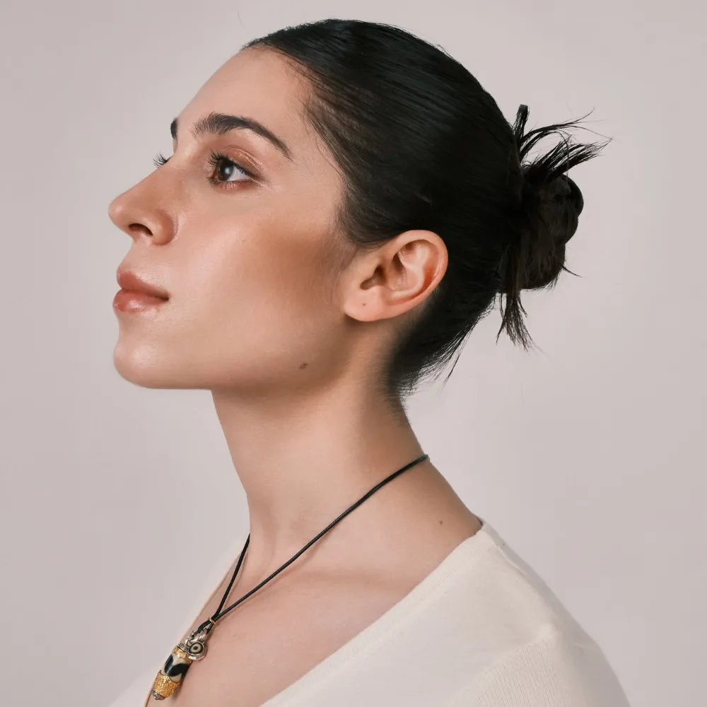 Light & Shadow Flow · Eye of Protection | Rotatable Gold-Plated Tiger Tooth Dzi Bead Pendant - Wisdom & Guardian Light Luxury Necklace