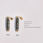 Vajra Cross Six-Eye Protector Pendant - Micro-Carved Ancient Symbols, White Diamond & Cloud Motif, Powerful Energy Amulet