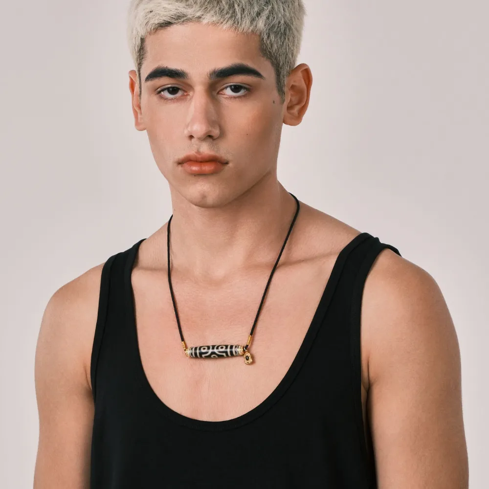 Vajra Cross Six-Eye Protector Pendant - Micro-Carved Ancient Symbols, White Diamond & Cloud Motif, Powerful Energy Amulet