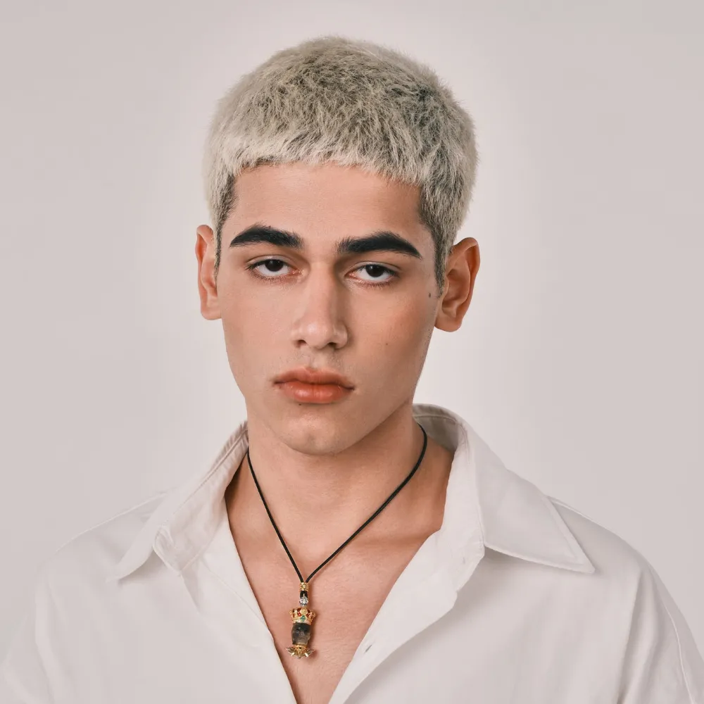 Skeleton King Embossed Pendant, Tibetan Citipati Culture Reimagined - Humility & Insight Amulet, Light Luxury Statement Accessory